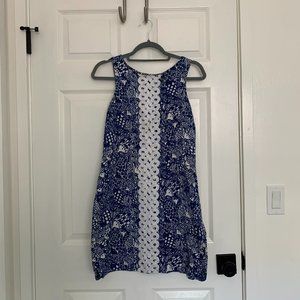 Lily Pulitzer Colorful Blue & White Dress US Size 6